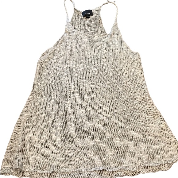 Lumiere Gray Knit tank SZ L - Picture 1 of 5